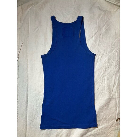 A&F Blue Ribbed Racerback Tank Top Medium Y2K Size M - Picture 5 of 8